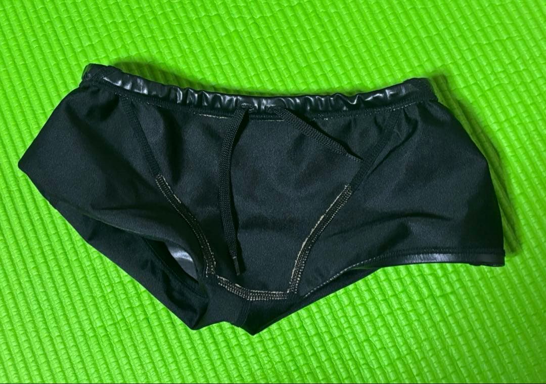 ジャンク品 Mizuno ポロパン ボックスタイプ 競泳水着 黒色