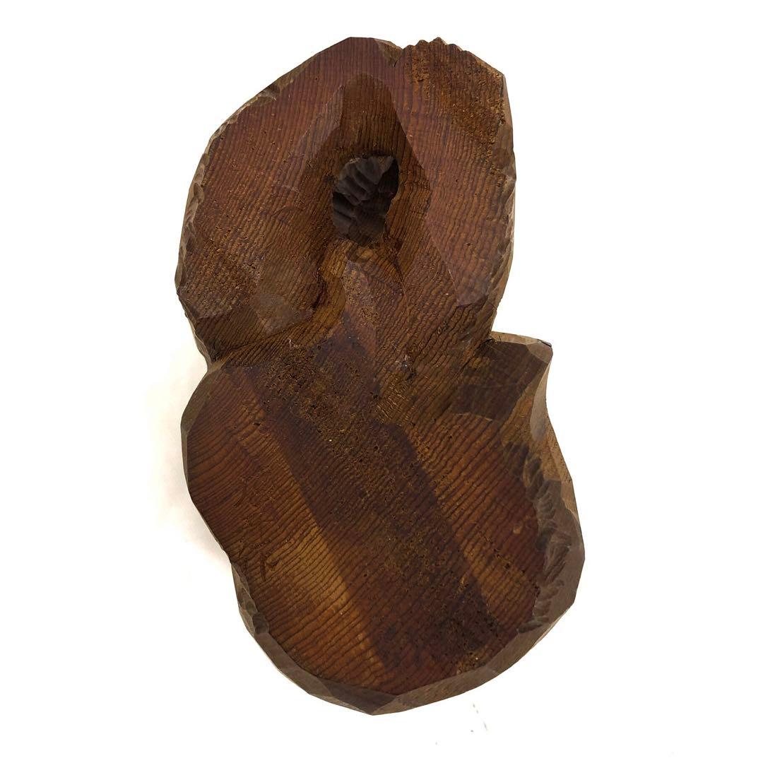 M05/022 堀井廣治 彫刻 木彫り 熊 民芸品 ブラウン系