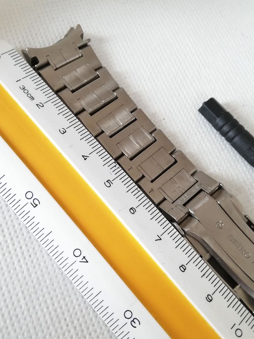 【美品、ラグ幅20mm、約16.5cm】セイコー　純正　チタン　ブライツ　ベルト