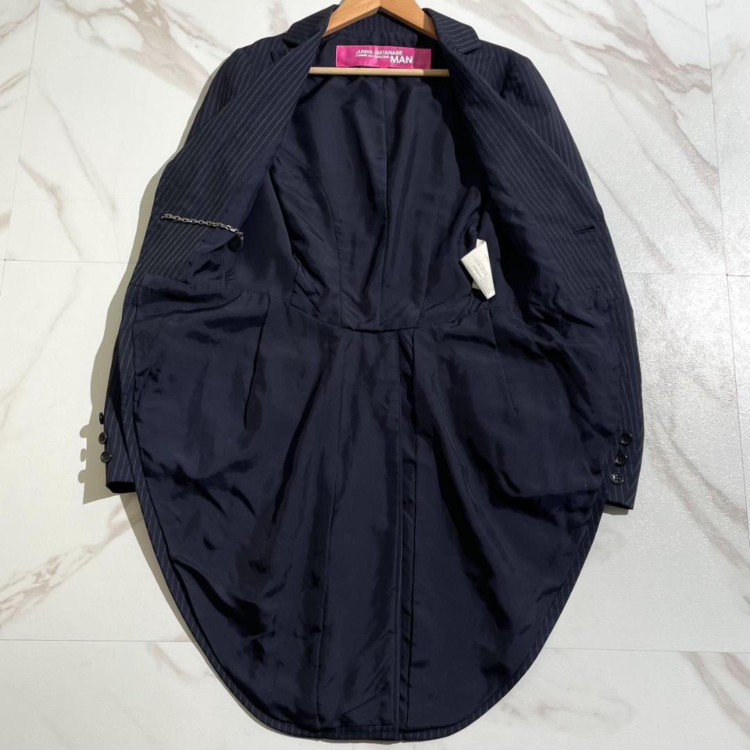 希少　ジュンヤワタナベマン　ピンク　チェーンボタン　燕尾　ロングジャケット