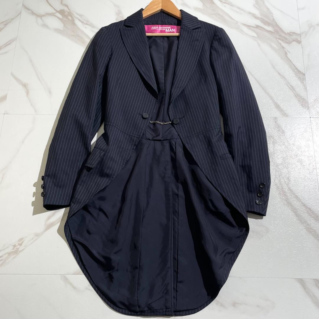 希少　ジュンヤワタナベマン　ピンク　チェーンボタン　燕尾　ロングジャケット