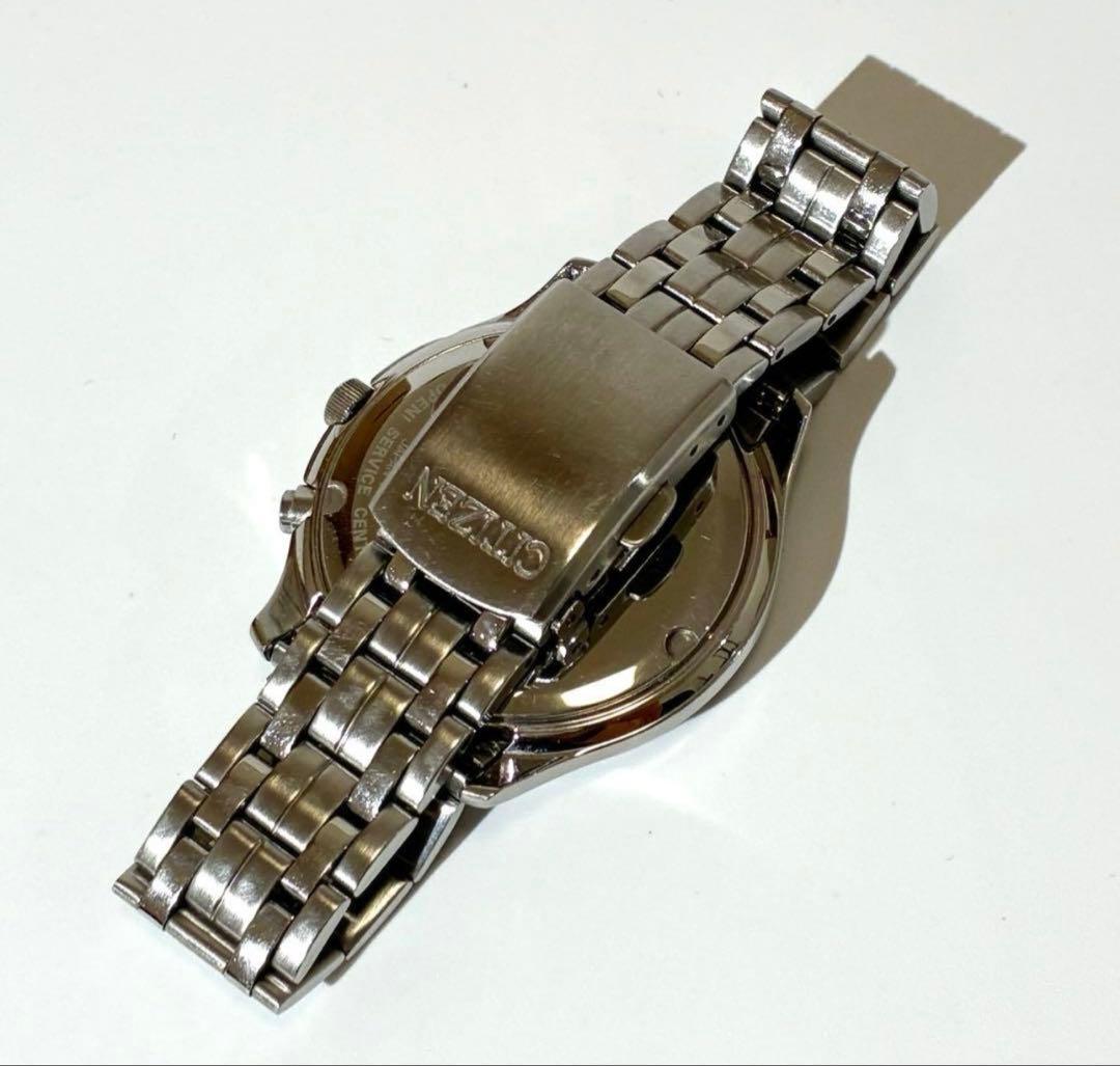 美品★ CITIZEN ECO-DRIVE ソーラー電波 腕時計 黒文字盤