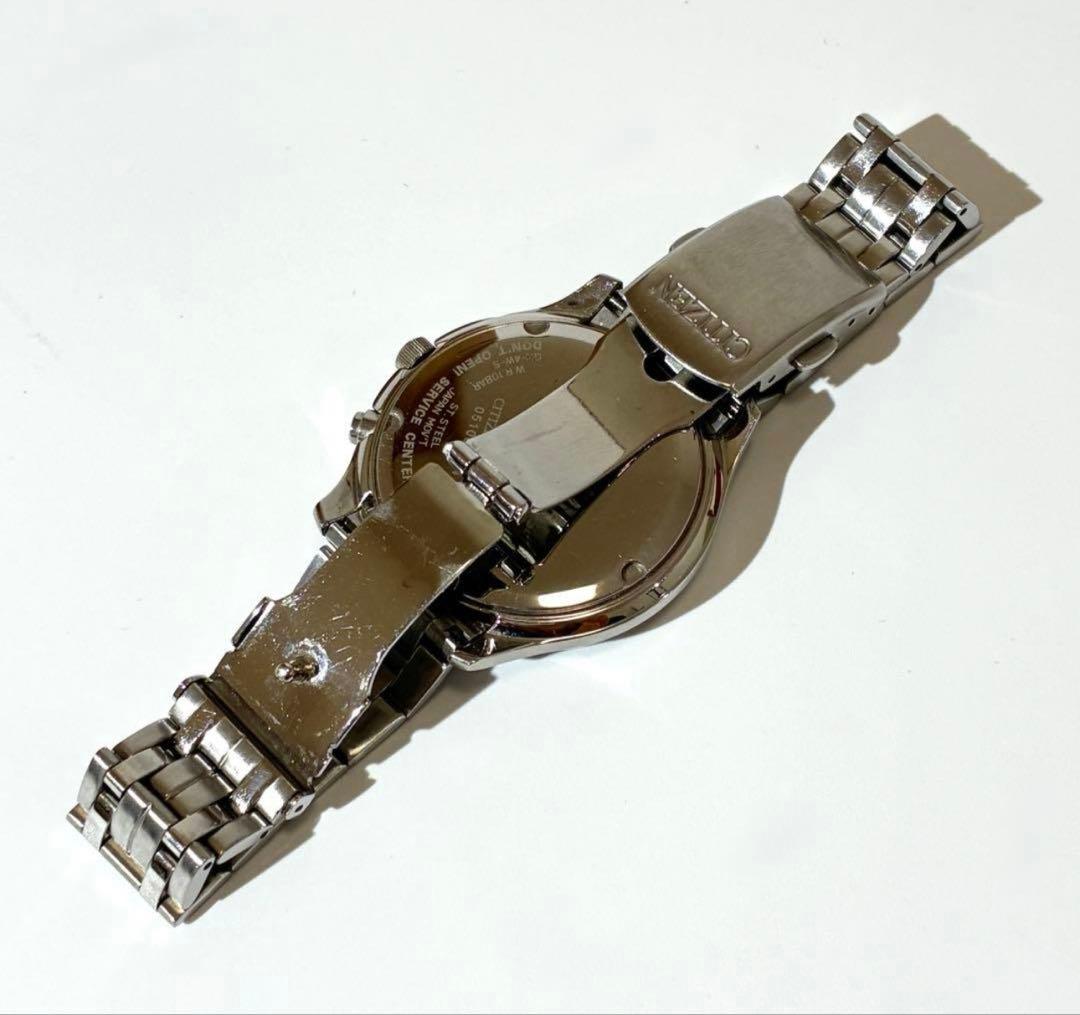 美品★ CITIZEN ECO-DRIVE ソーラー電波 腕時計 黒文字盤