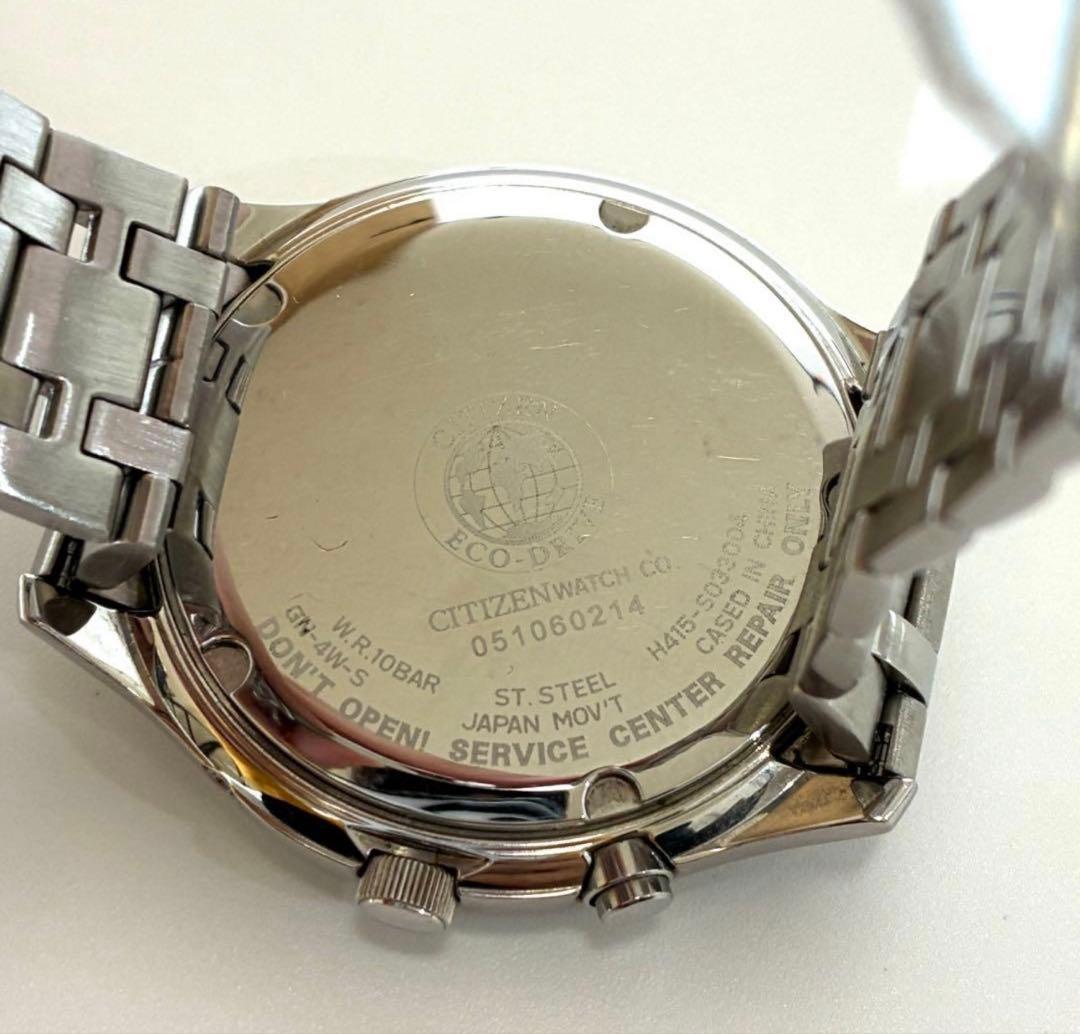 美品★ CITIZEN ECO-DRIVE ソーラー電波 腕時計 黒文字盤