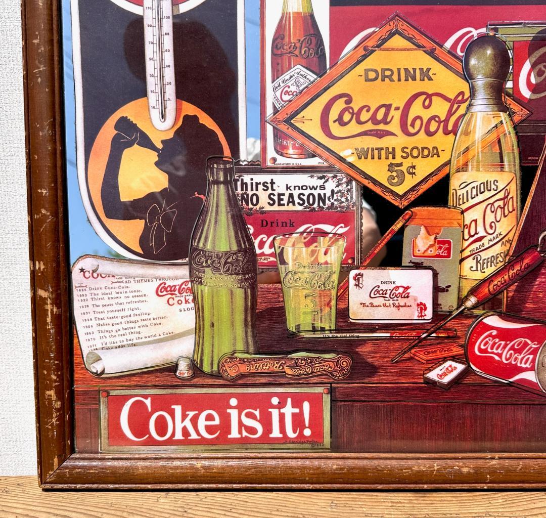 超貴重！　ビンテージ　'80s　Coca-Cola　コカコーラ　パブミラー