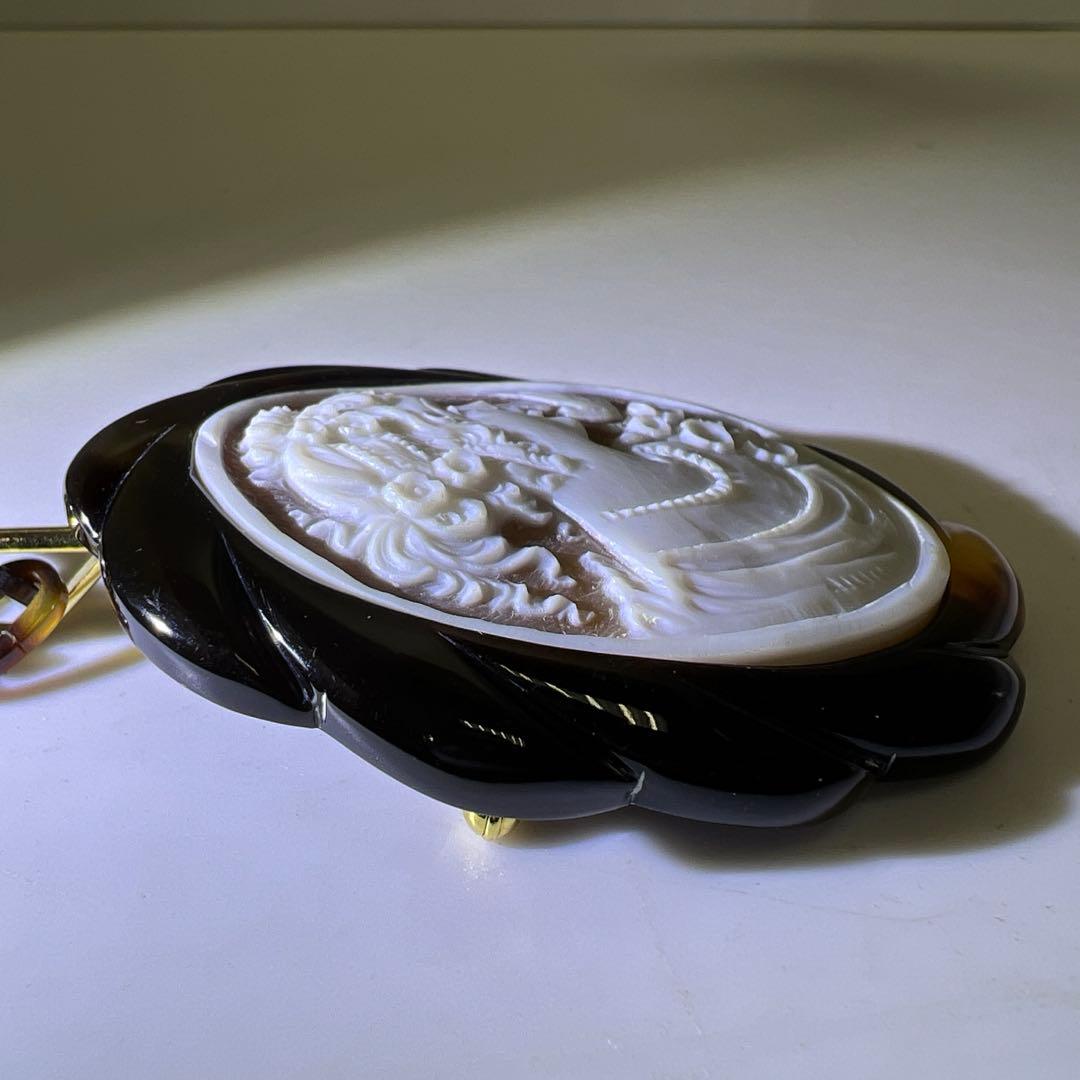 専用本鼈甲　シェルカメオチェーンネックレス　20g 東Y8-0114☆2Fトヒチ