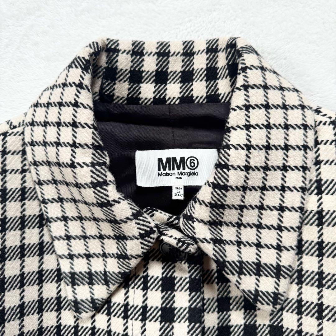 希少　MM6 Margiela チェック　ロングコート　ドッキング　マキシ丈