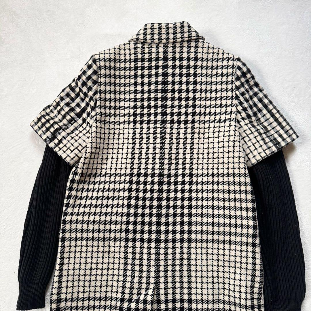 希少　MM6 Margiela チェック　ロングコート　ドッキング　マキシ丈