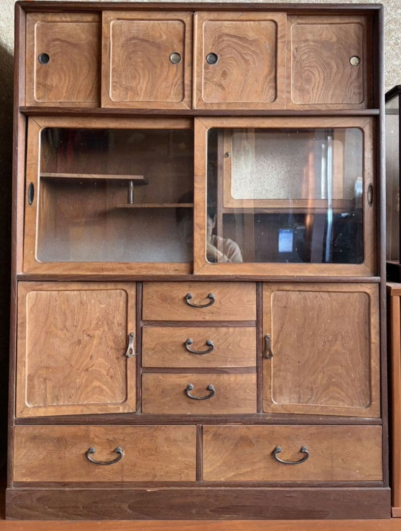 【くまねこ様へ　東京から発送】茶箪笥 飾り棚 和家具 昭和レトロ 食器棚