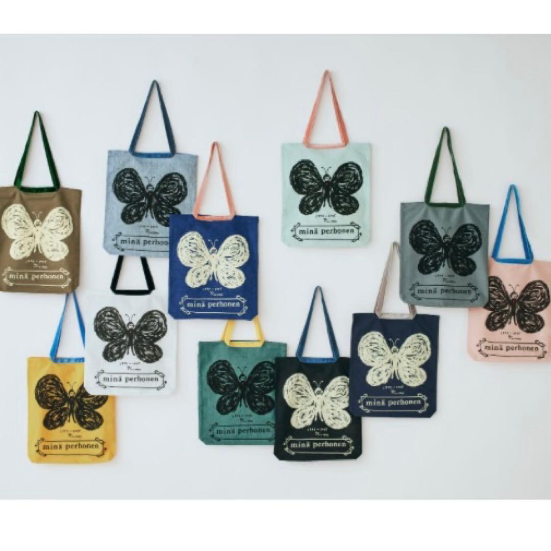 希少新品mina perhonen 30周年ukka ライトブルー トートバッグ