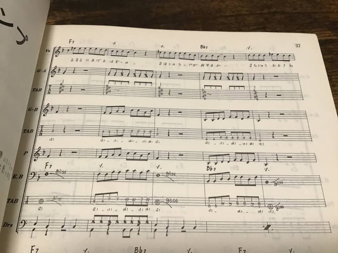 ★楽譜/紅麗威甦/グリース/ヨロシク貳/タブ譜/バンドスコア/杉本哲太