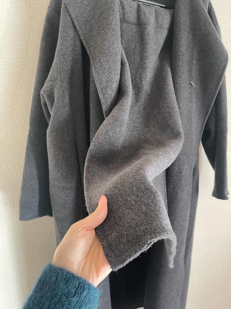 K*i様 todayful stole wool coat チャコールグレー 3