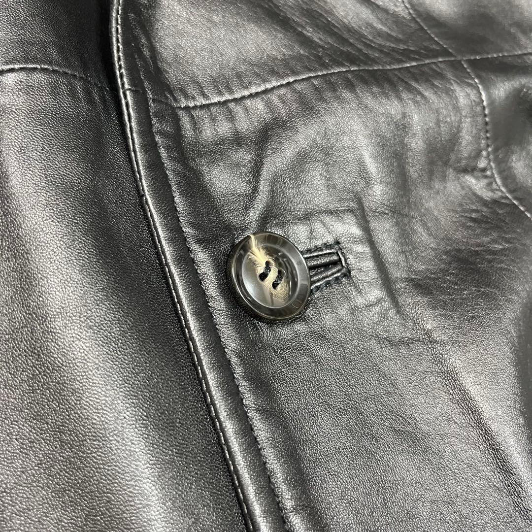 美品『ピンキー&ダイアン』ラムレザーチェスターコート 羊革 ロング 着丈127