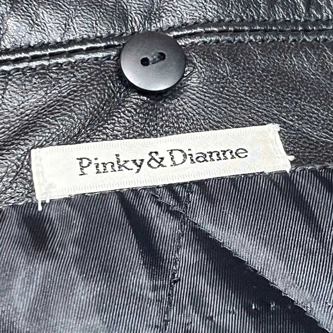 美品『ピンキー&ダイアン』ラムレザーチェスターコート 羊革 ロング 着丈127