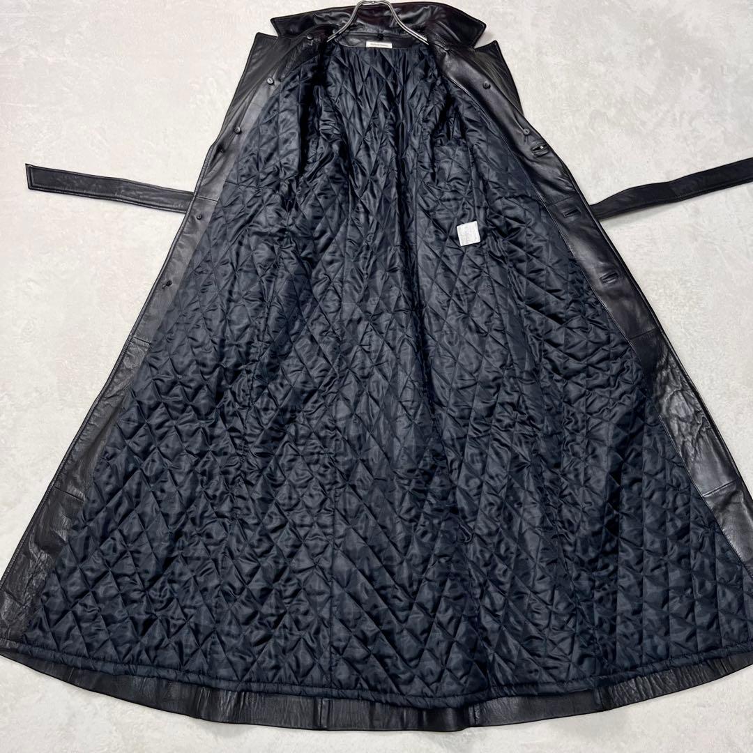 美品『ピンキー&ダイアン』ラムレザーチェスターコート 羊革 ロング 着丈127