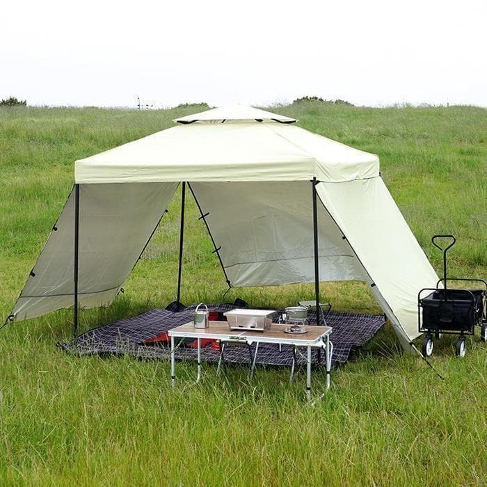 風通し良好★ テント UVカット 遮光 遮熱 高さ3段調整 ブルー 他カラー有