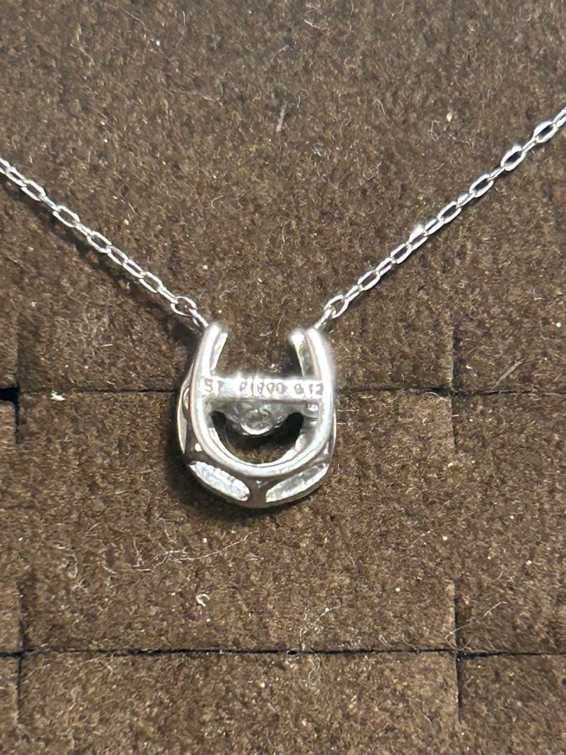 サマンサティアラ プラチナ ネックレス 馬蹄 ホースシュー ダンシングストーン