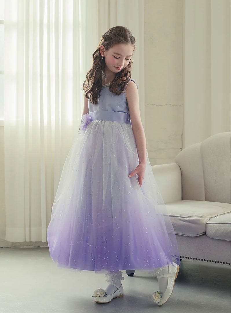 DRESCCO-ドレスコ　ラベンダーシルバースターロングドレス