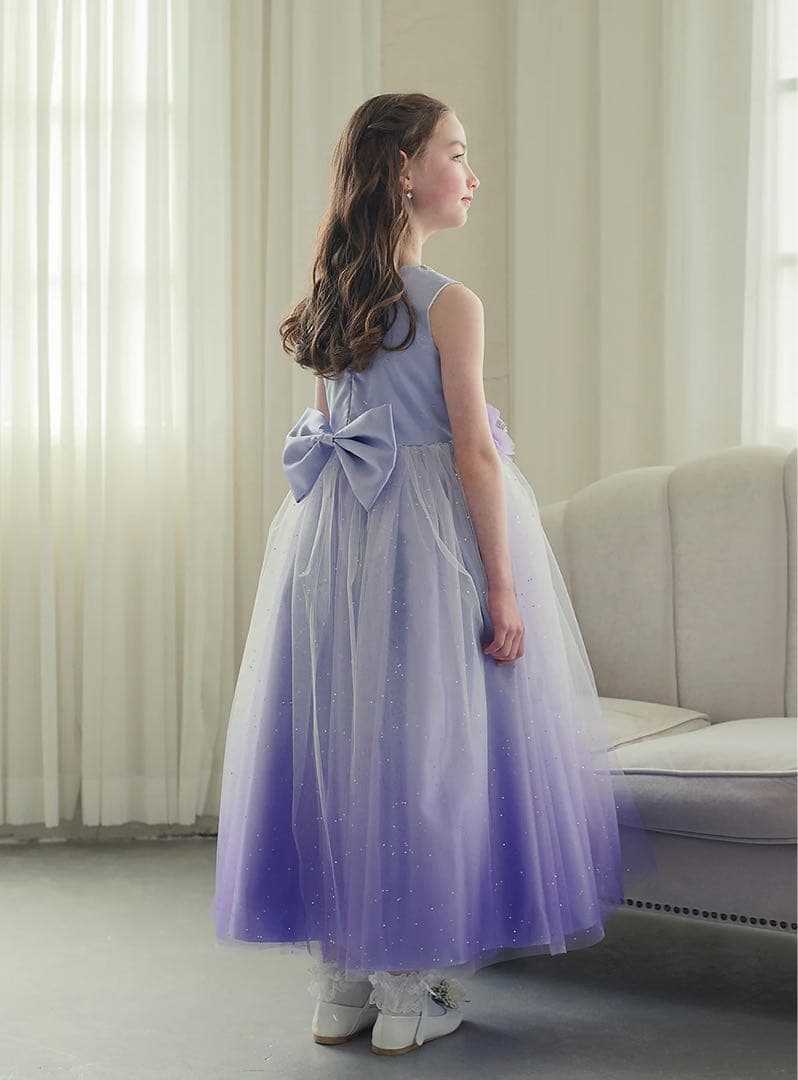 DRESCCO-ドレスコ　ラベンダーシルバースターロングドレス