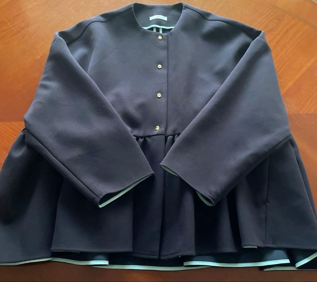 yori ダブルクロスワイドジャケット　ネイビー