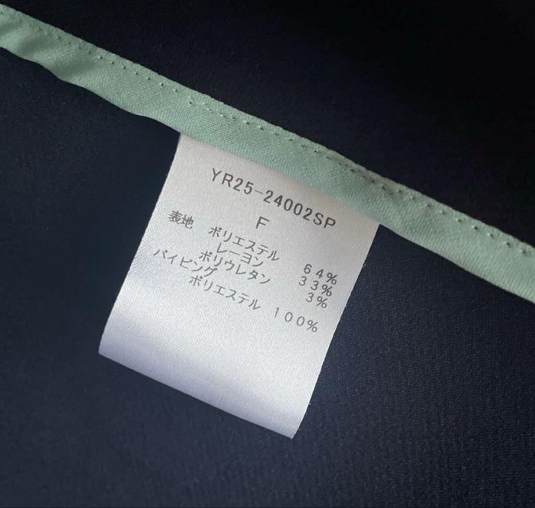 yori ダブルクロスワイドジャケット　ネイビー