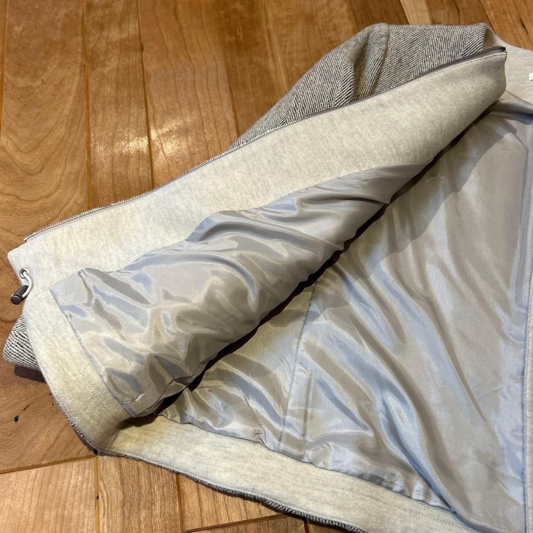 売り切り価格　blancvert ノーカラー ジャケット グレー