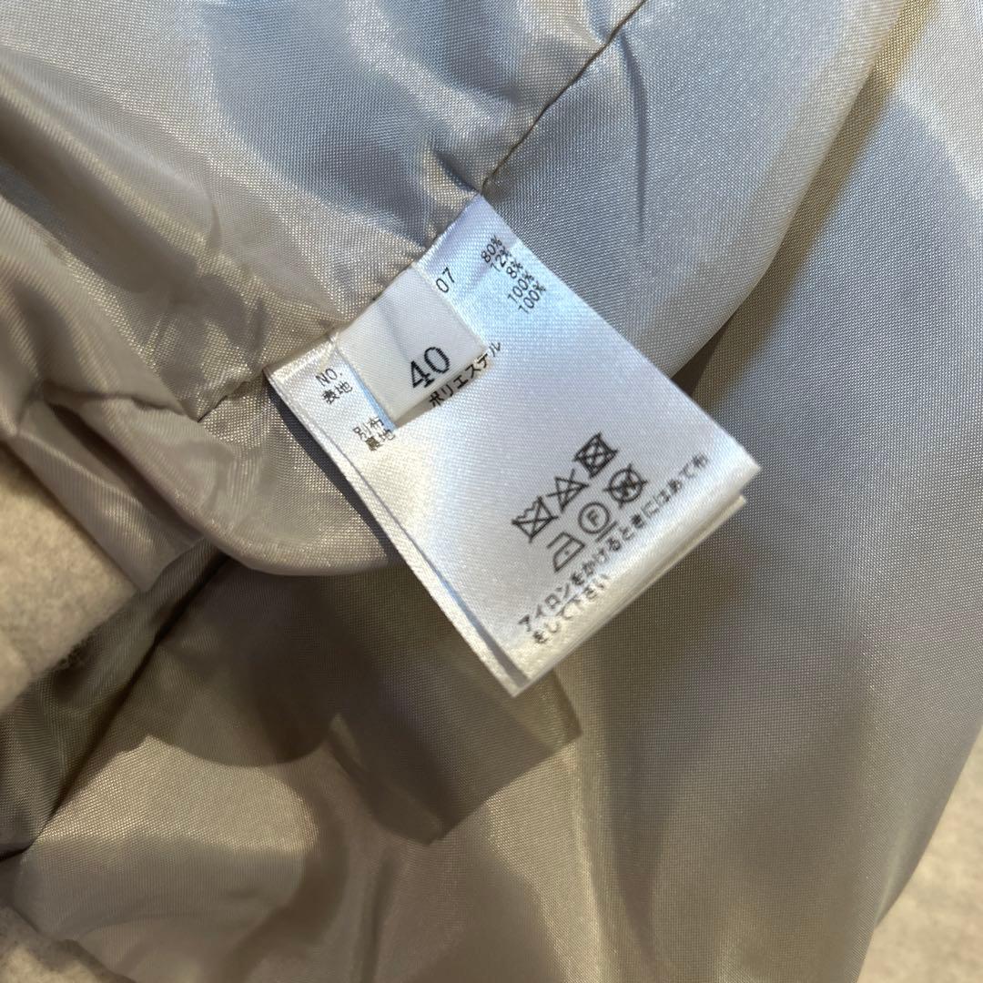 売り切り価格　blancvert ノーカラー ジャケット グレー