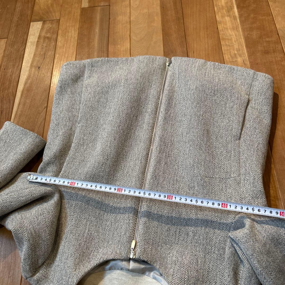 売り切り価格　blancvert ノーカラー ジャケット グレー