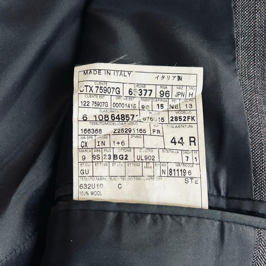 GUCCI スーツ セットアップ 44R グレー系ストライプ