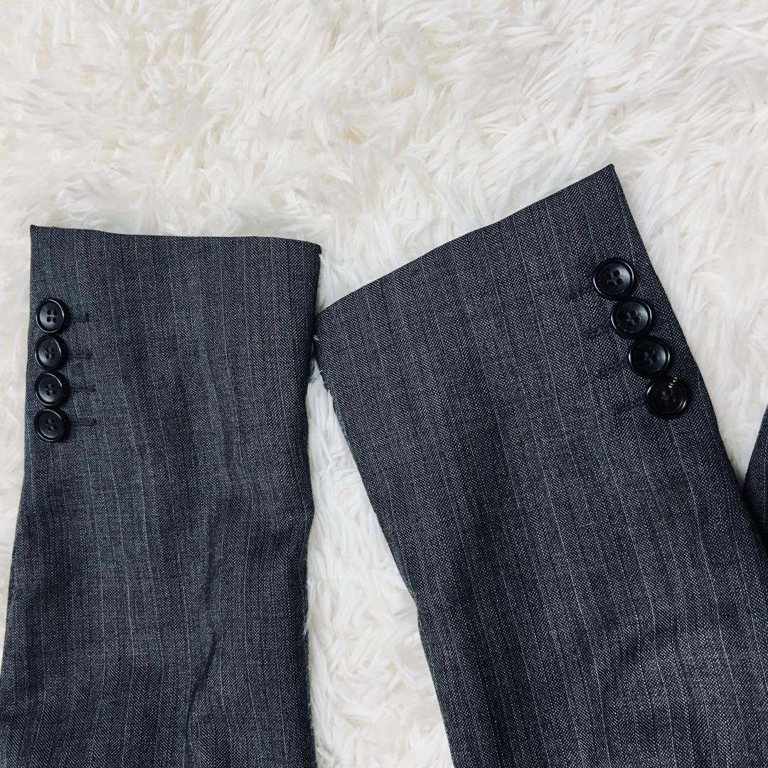 GUCCI スーツ セットアップ 44R グレー系ストライプ