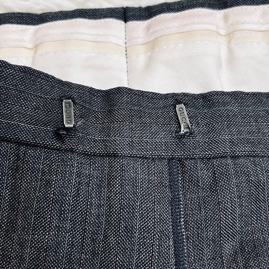 GUCCI スーツ セットアップ 44R グレー系ストライプ