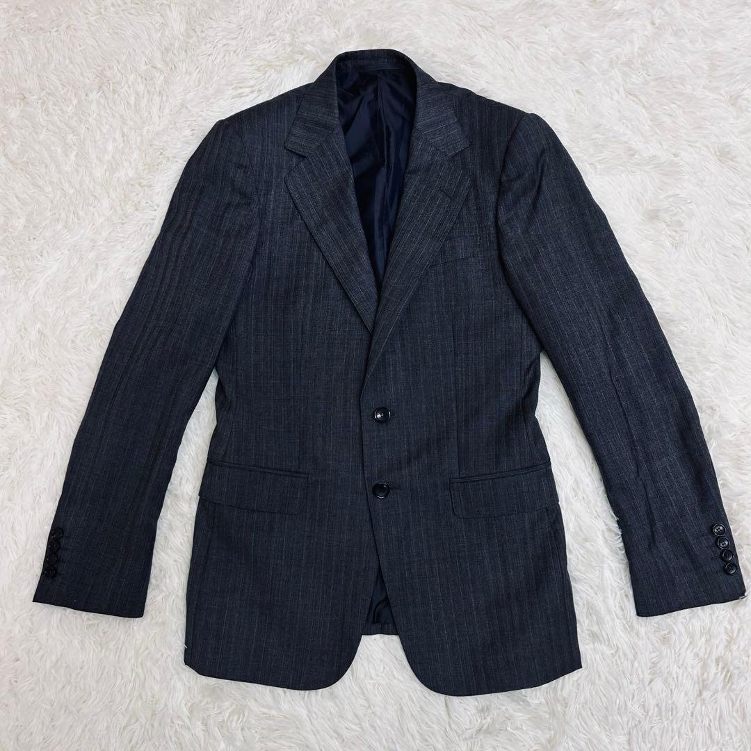 GUCCI スーツ セットアップ 44R グレー系ストライプ