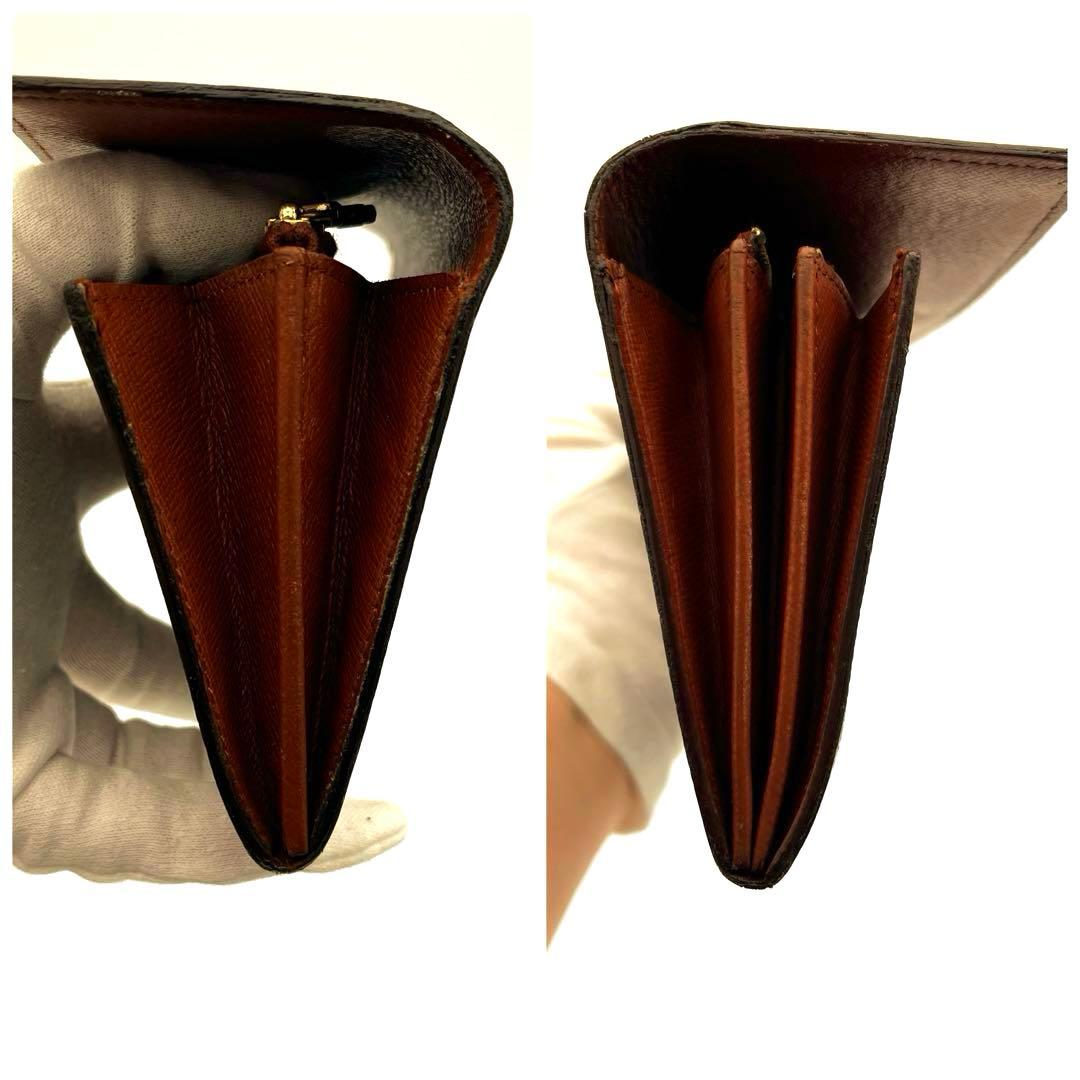 【美品】ルイヴィトン　モノグラム　ポシェット ポルトモネ　ブラウン　長財布