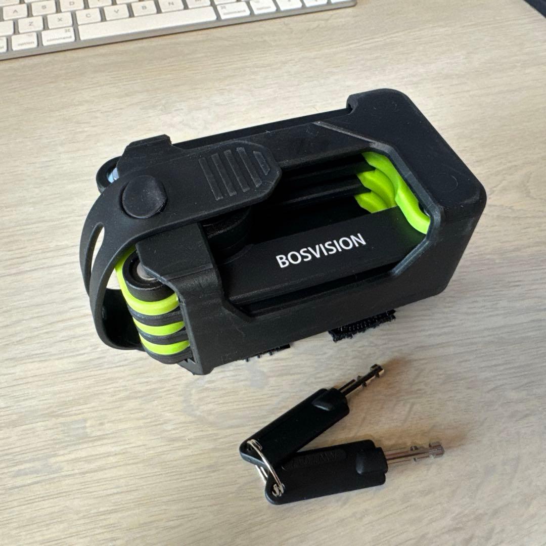BOSVISION のFoldable自転車用軽量ブレードロック　ライムグリーン