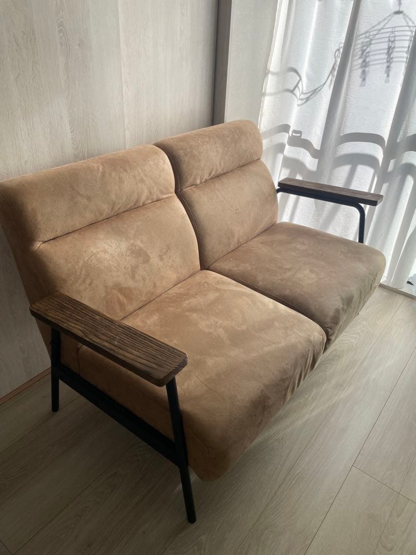 NOCE ソファ2人掛け（ライトブラウン）