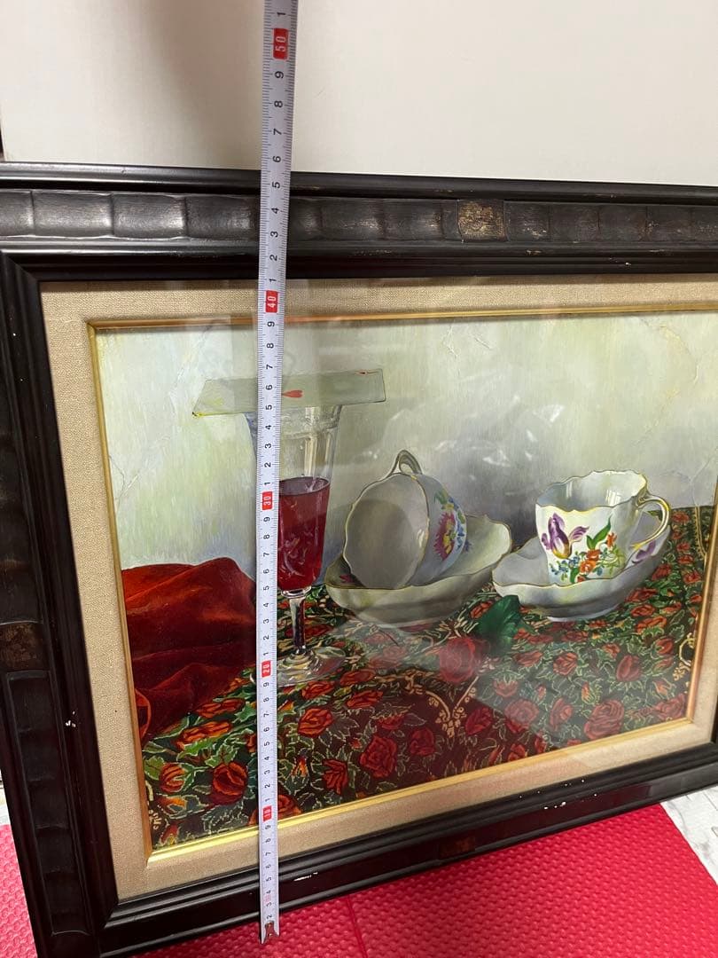 マイセンティーカップ　美術絵　art mondo nasuno f6 サイン入り