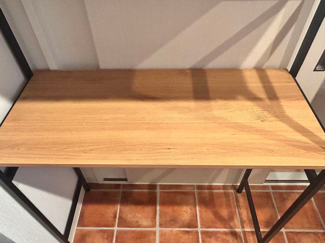 【ニトリ・送料込】ヴィンテージテイストのごみ箱上ラック ワイド(NA)