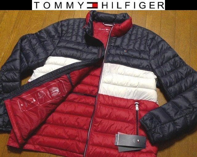 L日本サイズ位新品トミーヒルフィガーUS限定ダウンジャケット同機能フラッグカラー