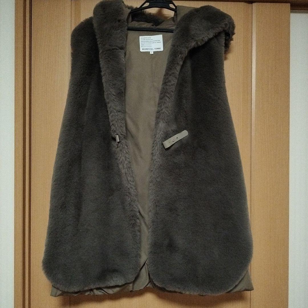 ヒ*ロ様 MARECHAL TERRE フーディー ファーベスト モカ　サイズ1