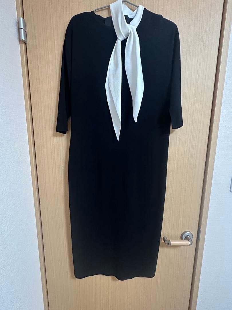 【Room no.8 BLACK】ニードルバイカラー チーフドレス