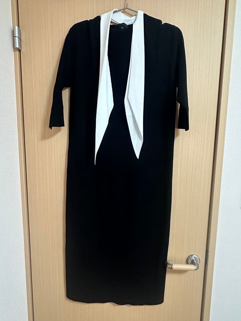 【Room no.8 BLACK】ニードルバイカラー チーフドレス