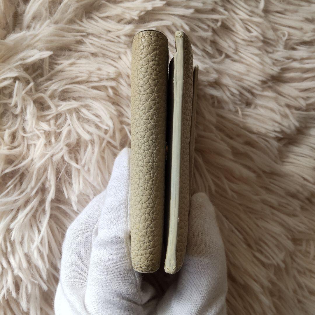 極美品✨ボナベンチュラ 三つ折り財布 オフホワイト バイカラー