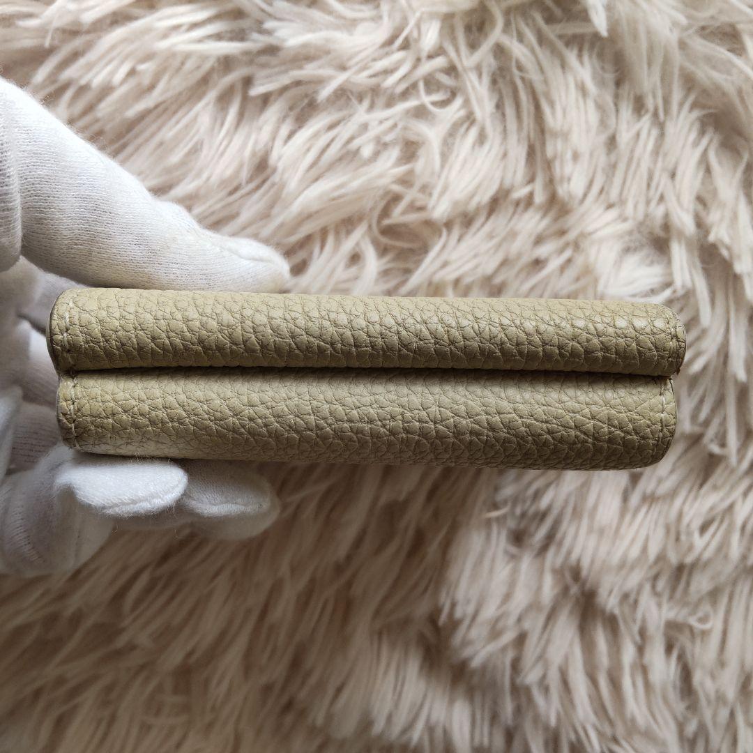 極美品✨ボナベンチュラ 三つ折り財布 オフホワイト バイカラー