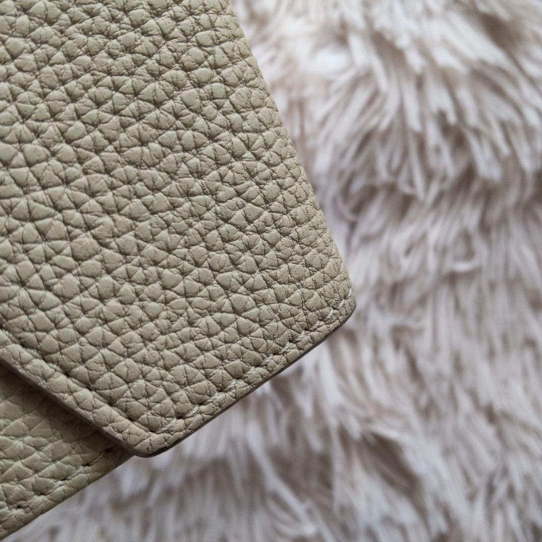 極美品✨ボナベンチュラ 三つ折り財布 オフホワイト バイカラー