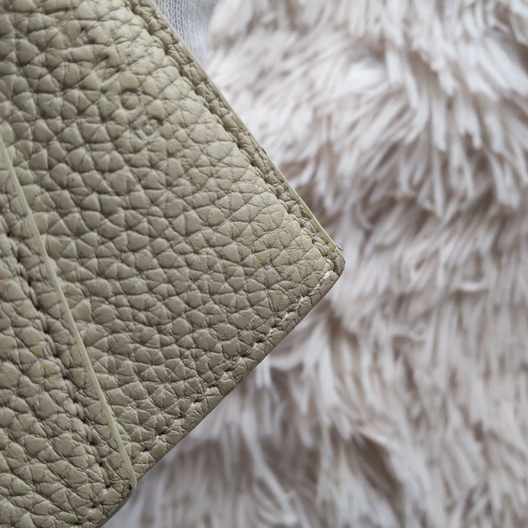 極美品✨ボナベンチュラ 三つ折り財布 オフホワイト バイカラー