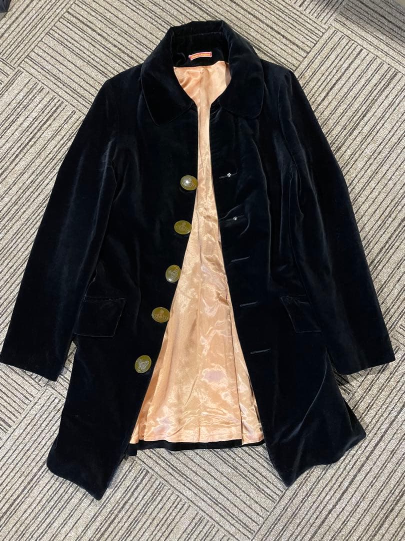 レア ヴィヴィアン ヴィンテージ イングランド ベルベットコート 36