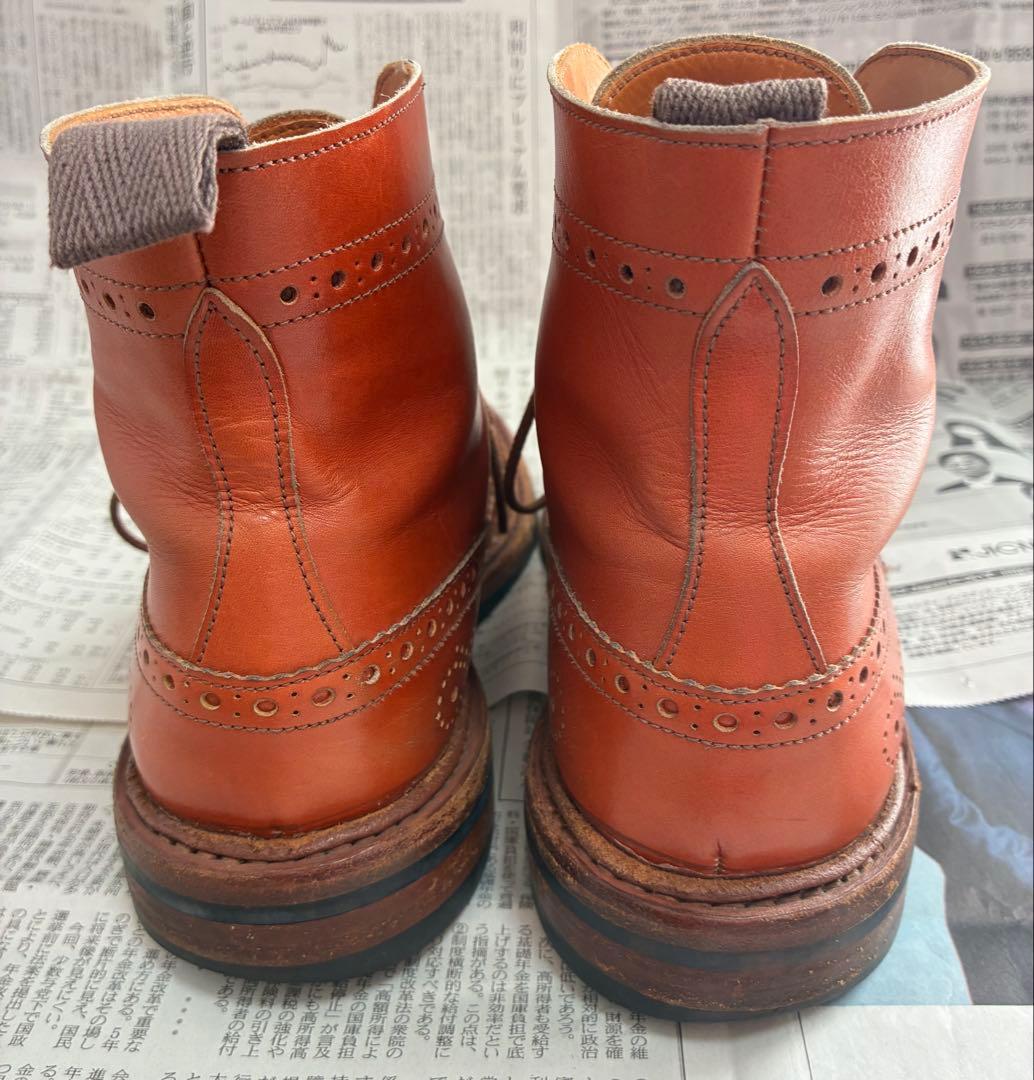 バ*ブ様 トリッカーズ ポールスミス ダブルネーム コラボ ウィングチップ レザ