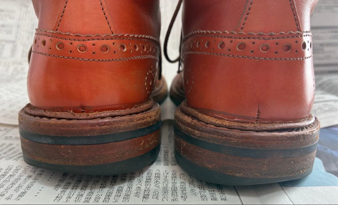 バ*ブ様 トリッカーズ ポールスミス ダブルネーム コラボ ウィングチップ レザ