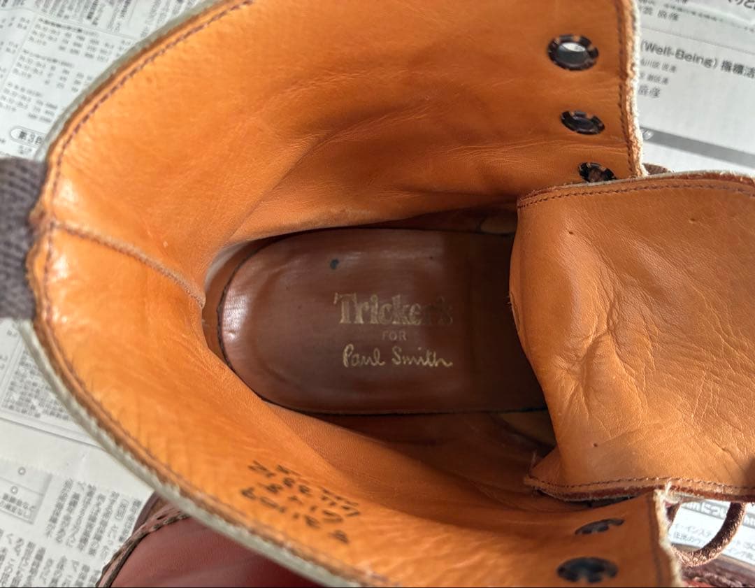 バ*ブ様 トリッカーズ ポールスミス ダブルネーム コラボ ウィングチップ レザ