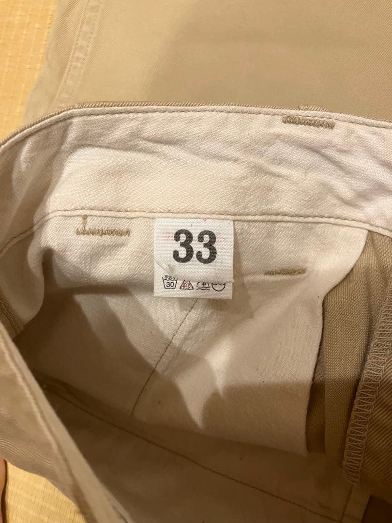 美品　ウエアハウス　Lot 1082 CHINOES 33inベージュ　チノパン
